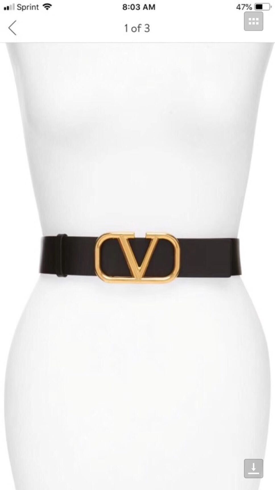 Valentino Leather Belt 3369 black wide 7.0CM