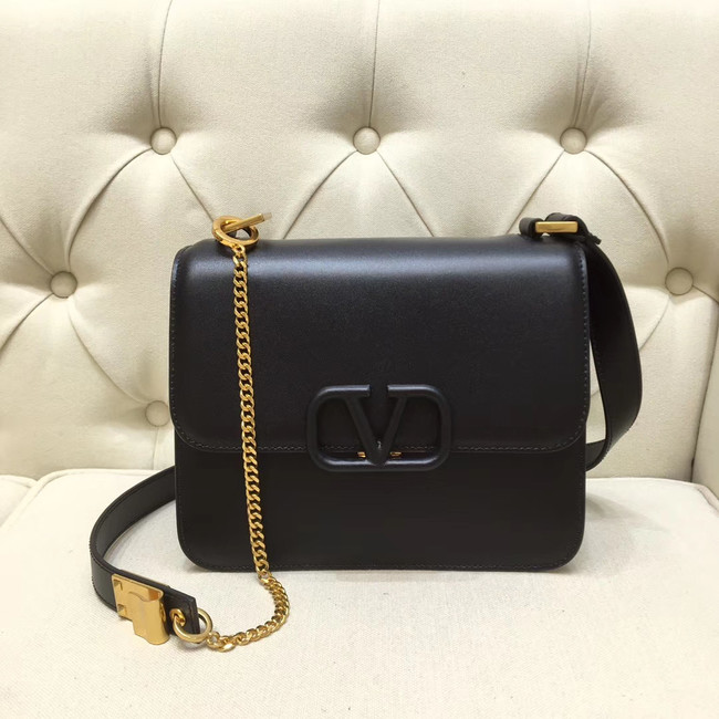 VALENTINO VLOCK Origianl leather shoulder bag 0908 black