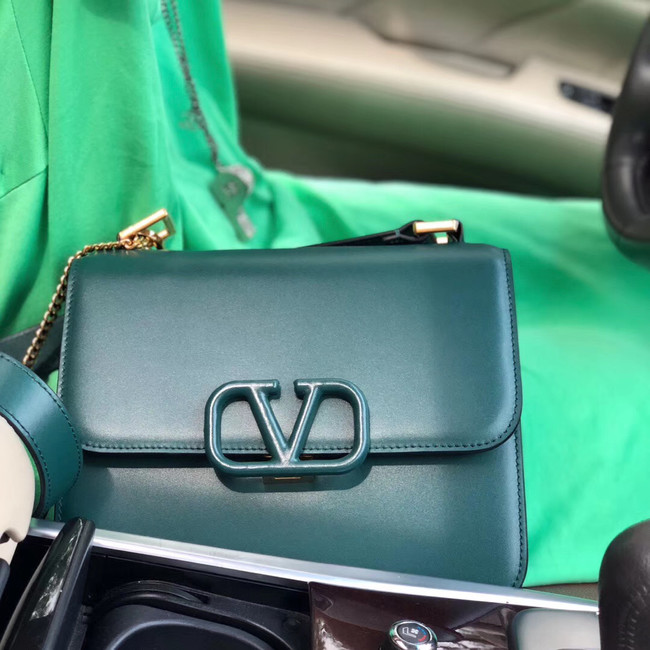 VALENTINO VLOCK Origianl leather shoulder bag 0908 green