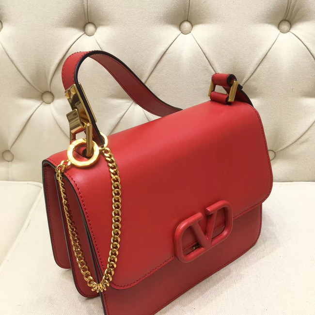 VALENTINO VLOCK Origianl leather shoulder bag 0908 red