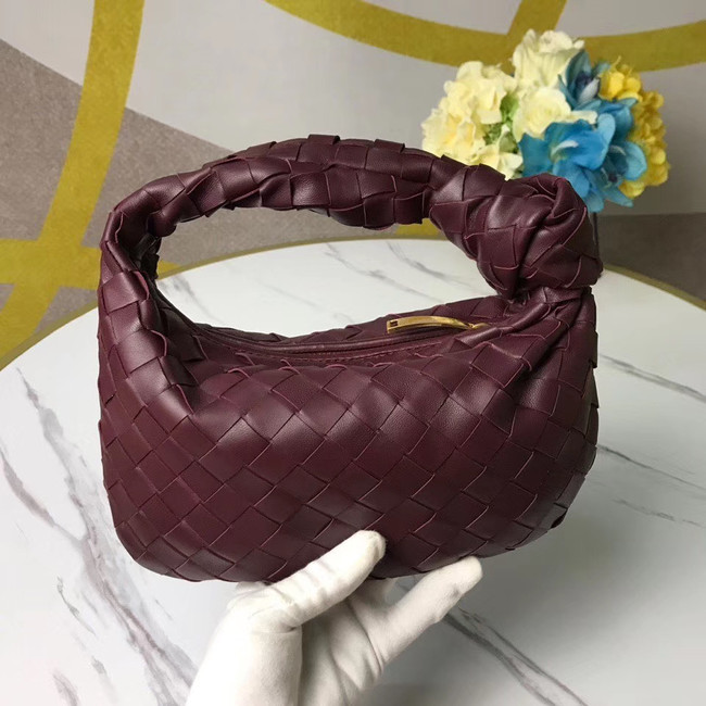 Bottega Veneta Original Weave Leather Bag BV4588 Burgundy