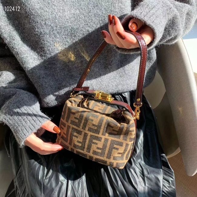 FENDI mini fabric bag 8BR051 brown