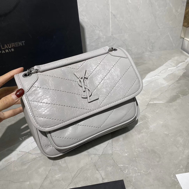 Yves Saint Laurent MINI Niki Chain Bag 498893 PEARL GREY