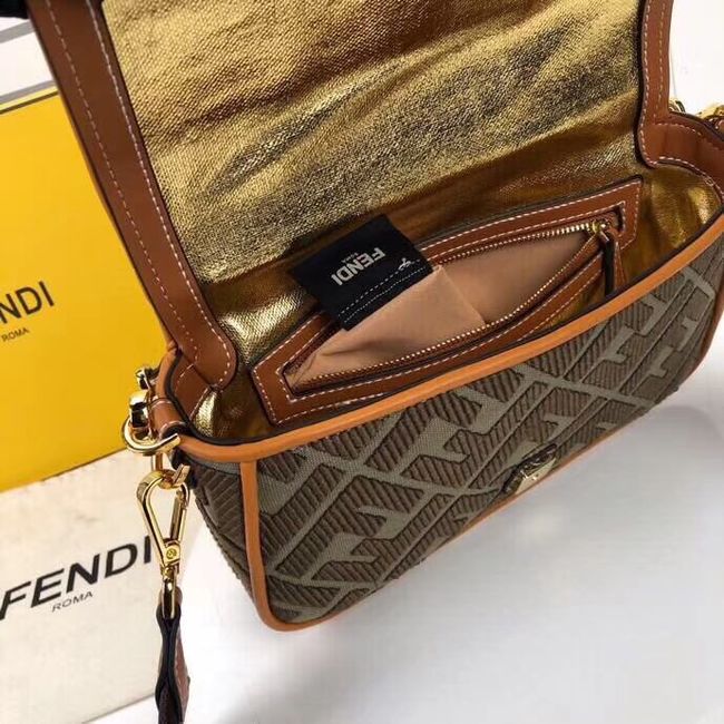 FENDI fabric bag F0386 Blackish green