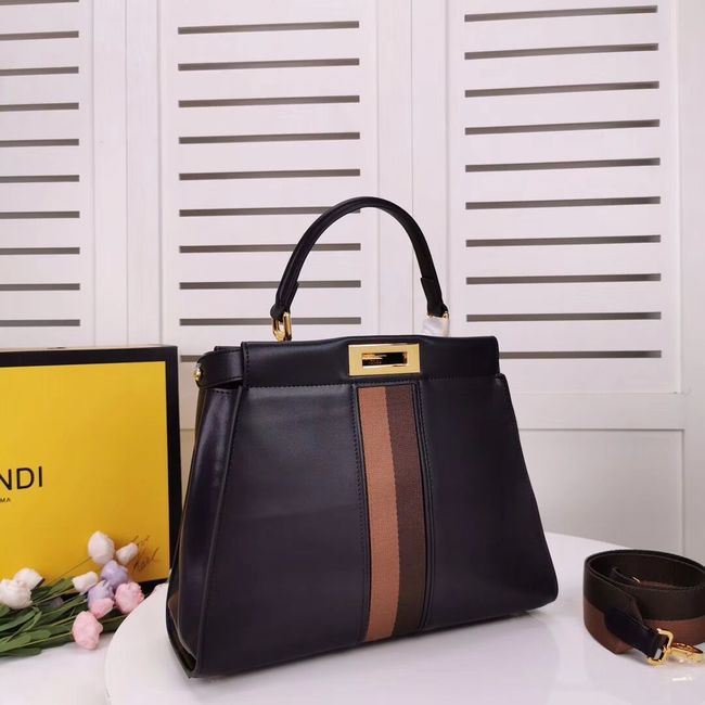 FENDI PEEKABOO ICONIC leather bag F0826 black