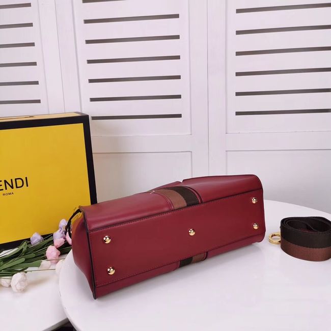 FENDI PEEKABOO ICONIC leather bag F0826 red