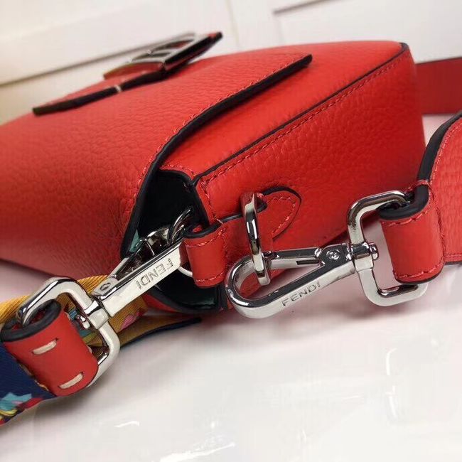 Fendi BAGUETTE leather bag F2466 red