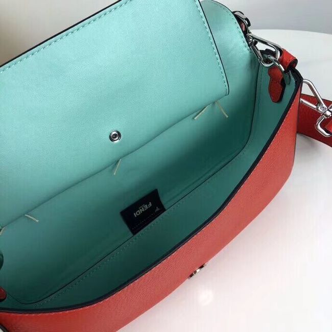 Fendi BAGUETTE leather bag F2466 red