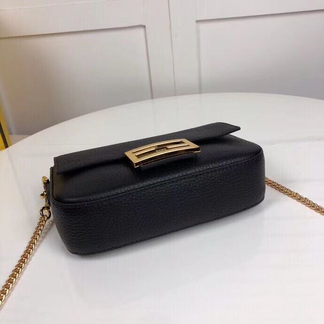 Fendi BAGUETTE leather bag F2467 black