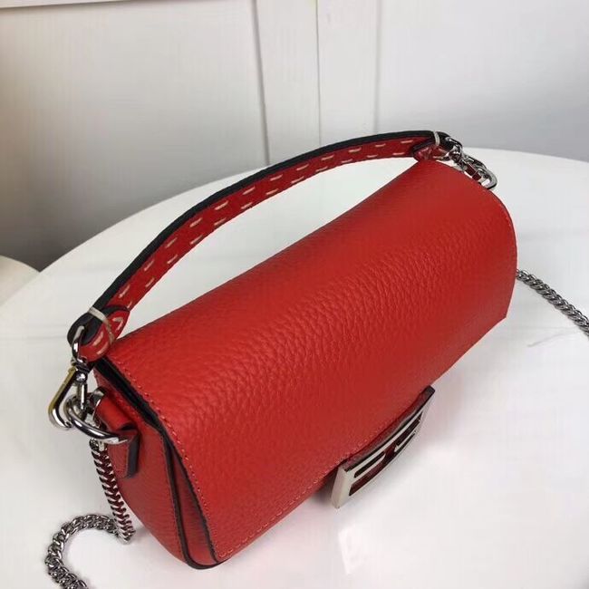 Fendi BAGUETTE leather bag F2467 red