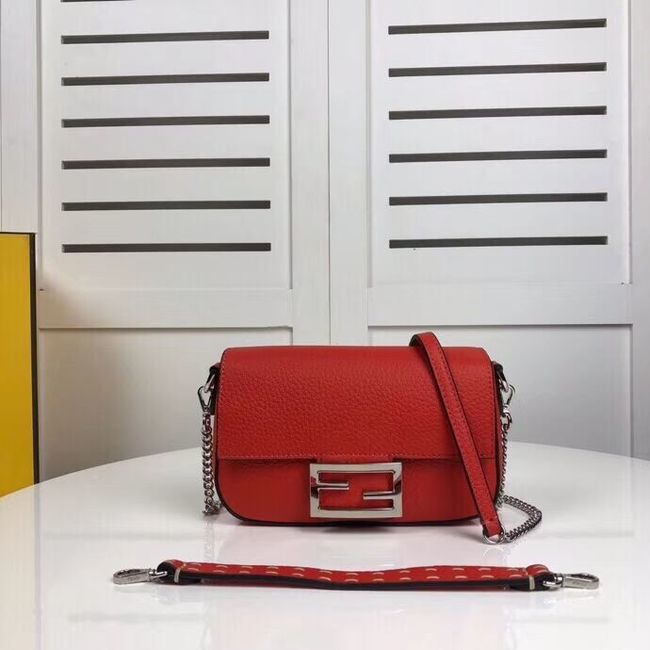 Fendi BAGUETTE leather bag F2467 red