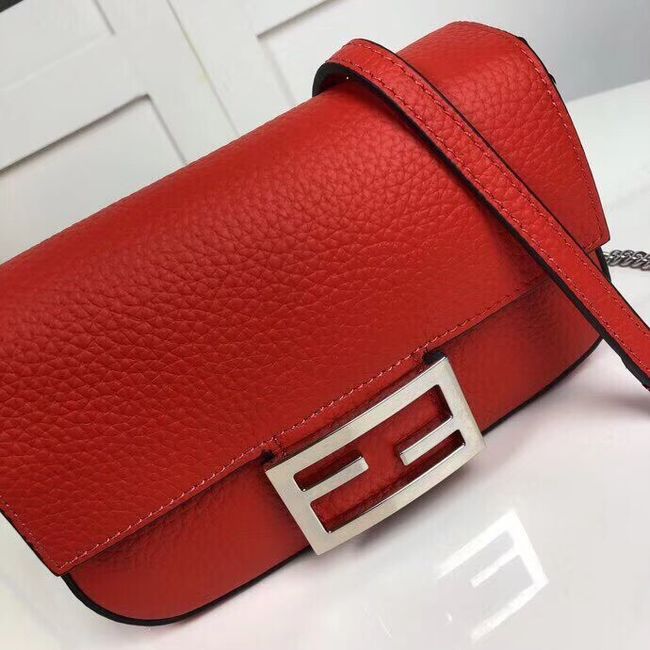 Fendi BAGUETTE leather bag F2467 red