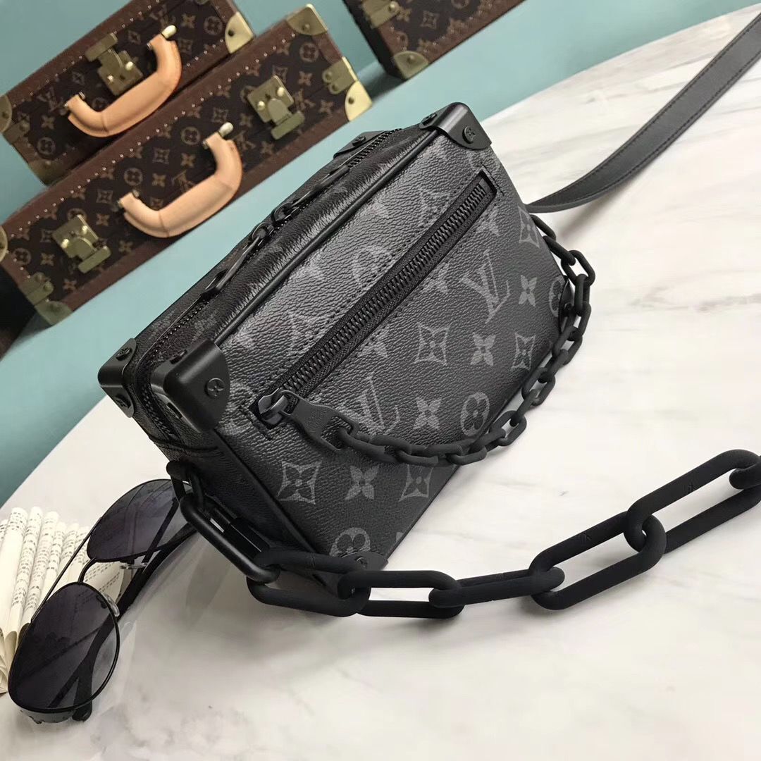 Louis Vuitton Monogram Canvas Original Leather Mini Soft Trunk M44480 Black