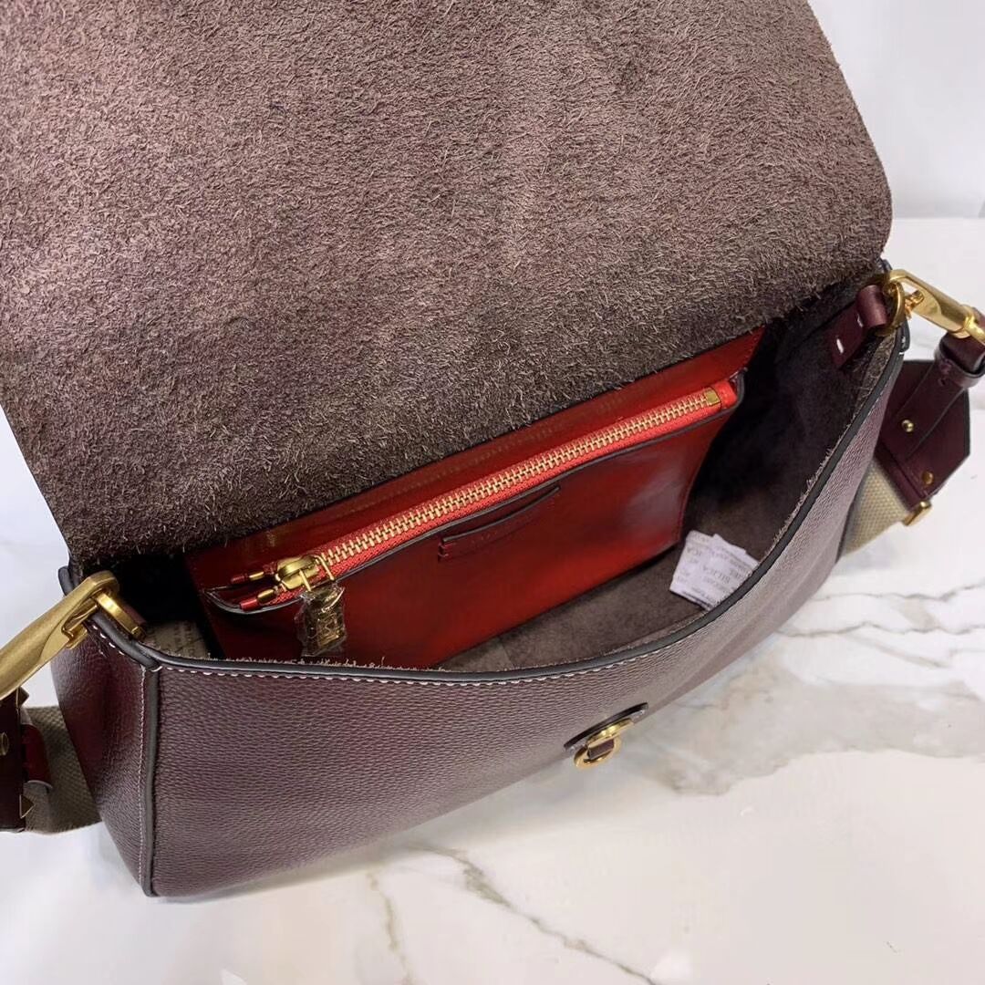 VALENTINO Origianl leather shoulder bag V0888 Burgundy