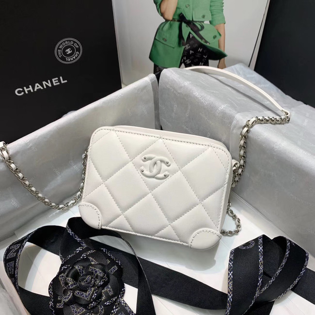 CHANEL 2020 New Style Original Leather Ball Grain Bag AP1132 White