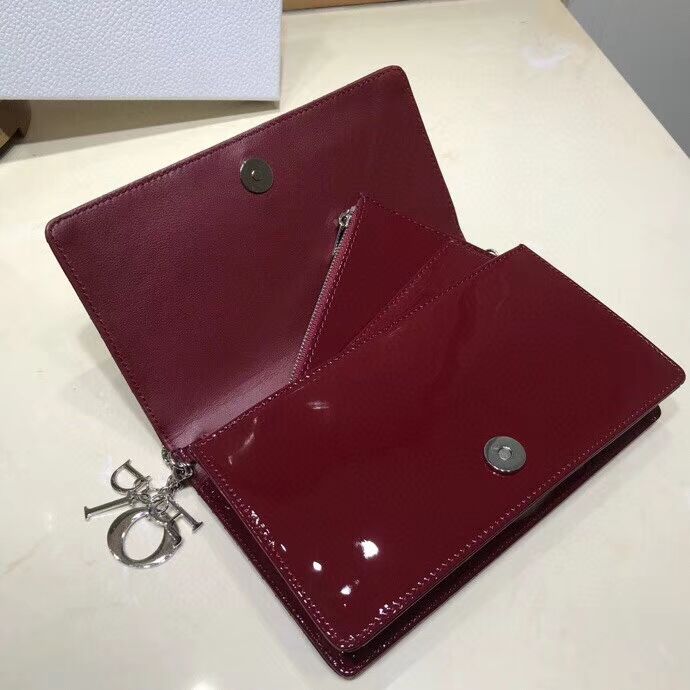 LADY DIOR CALFSKIN WALLET C9025A Burgundy