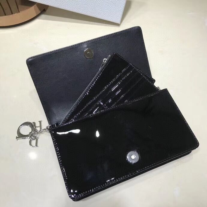 LADY DIOR CALFSKIN WALLET C9025A black