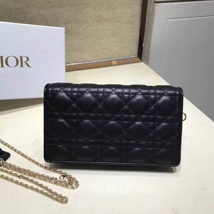 LADY DIOR CALFSKIN WALLET C9025A black