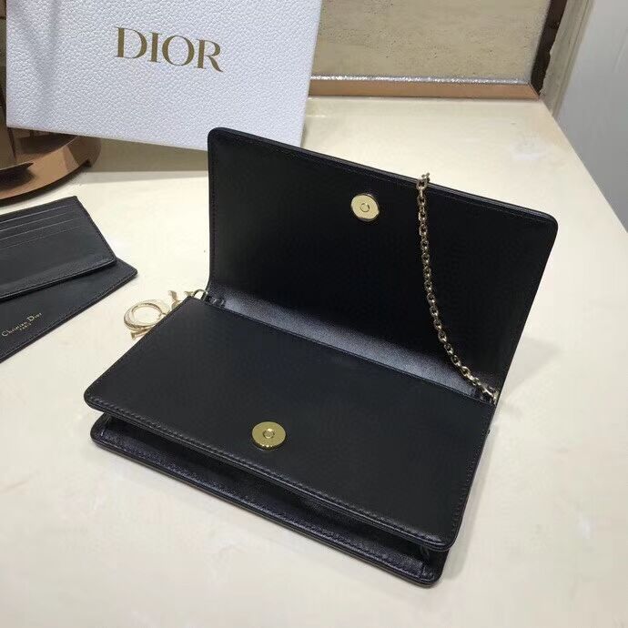 LADY DIOR CALFSKIN WALLET C9025A black