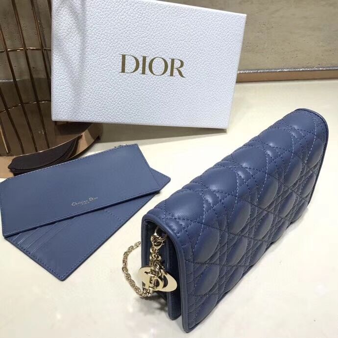 LADY DIOR CALFSKIN WALLET C9025A blue