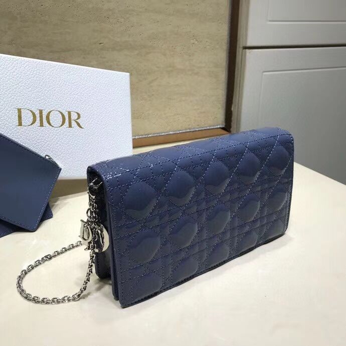 LADY DIOR CALFSKIN WALLET C9025A blue