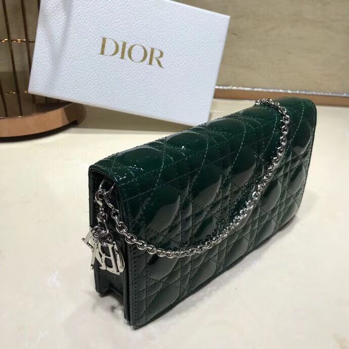 LADY DIOR CALFSKIN WALLET C9025A green