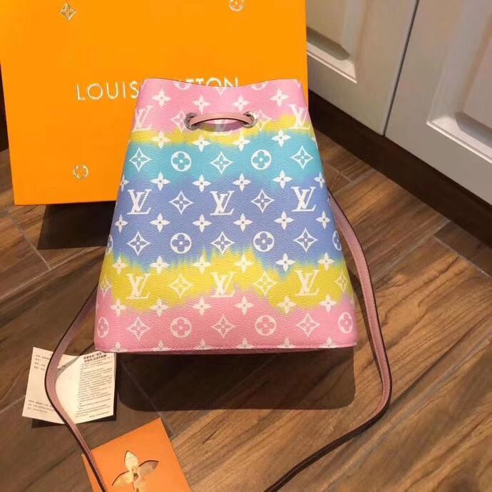 Louis Vuitton Monogram Canvas Neonoe Original Leather M45126 Pink&Blue