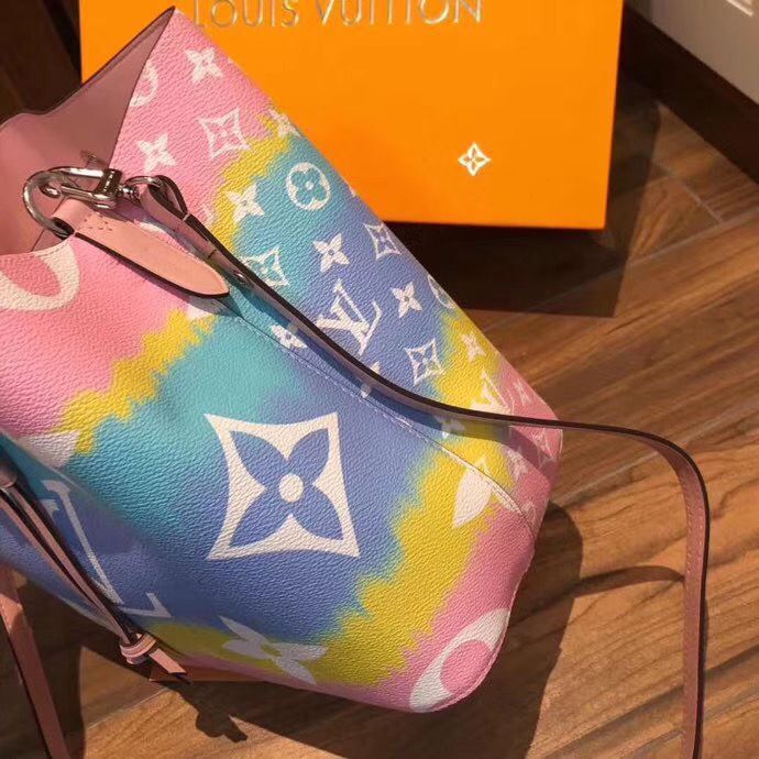 Louis Vuitton Monogram Canvas Neonoe Original Leather M45126 Pink&Blue