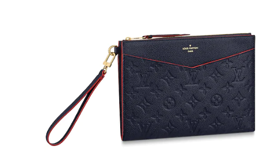 Louis Vuitton Original Monogram Empreinte Clutch bag MELANIE M68705 Navy blue