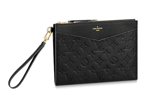 Louis Vuitton Original Monogram Empreinte Clutch bag MELANIE M68705 black