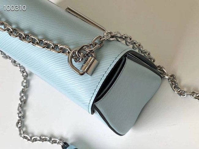 Louis vuitton original epi leather TWIST MM M66119 sky blue