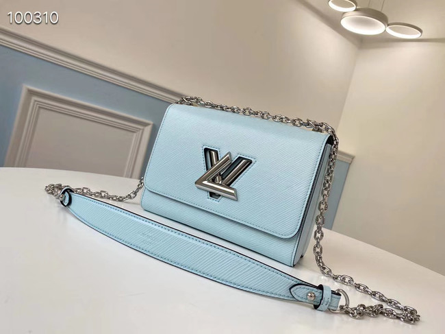 Louis vuitton original epi leather TWIST MM M66119 sky blue