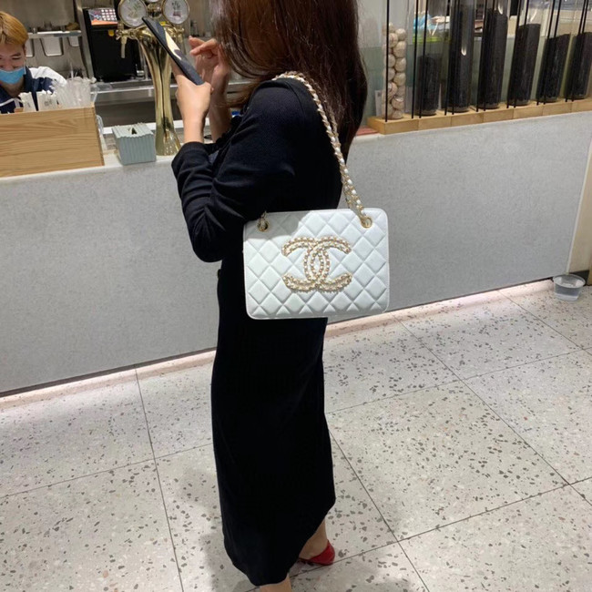 CHANEL 2020 New Style Original Leather AS1516 White