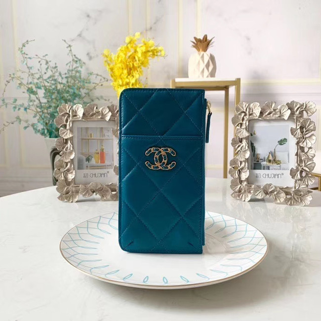 CHANEL 19 Mobile phone case Card Holder AP1182 blue