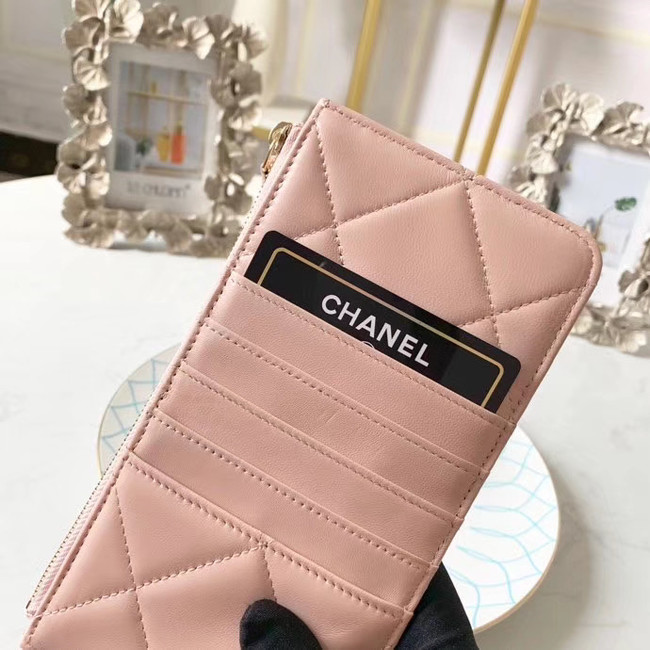 CHANEL 19 Mobile phone case Card Holder AP1182 pink