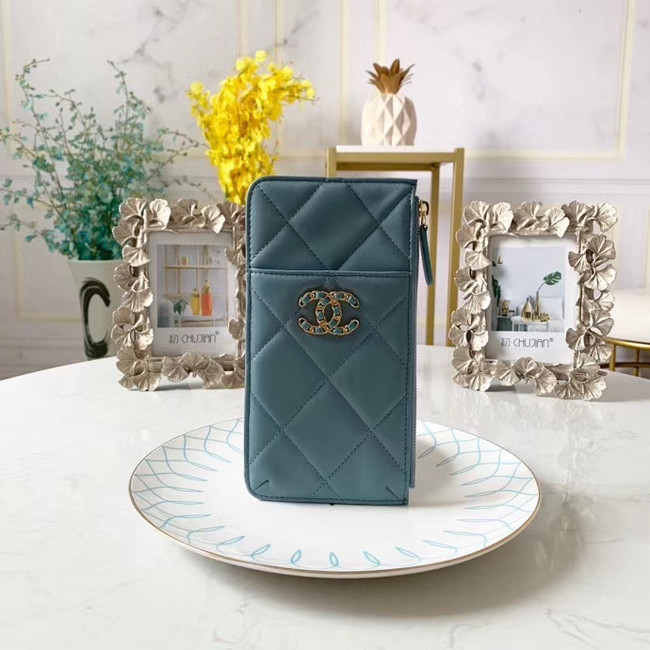 CHANEL 19 Mobile phone case Card Holder AP1182 sky blue