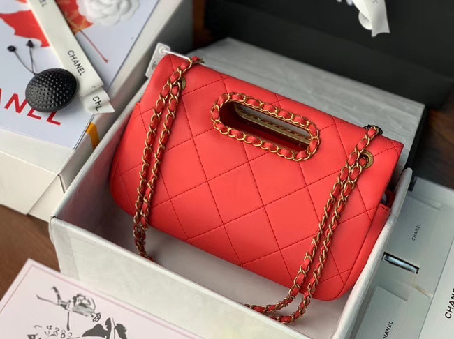 Chanel Flap Bag Original Sheepskin Leather AS1466 red