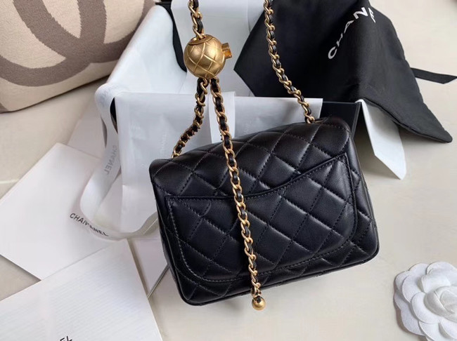 Chanel MINI Flap Bag Original Sheepskin Leather AS1786 black