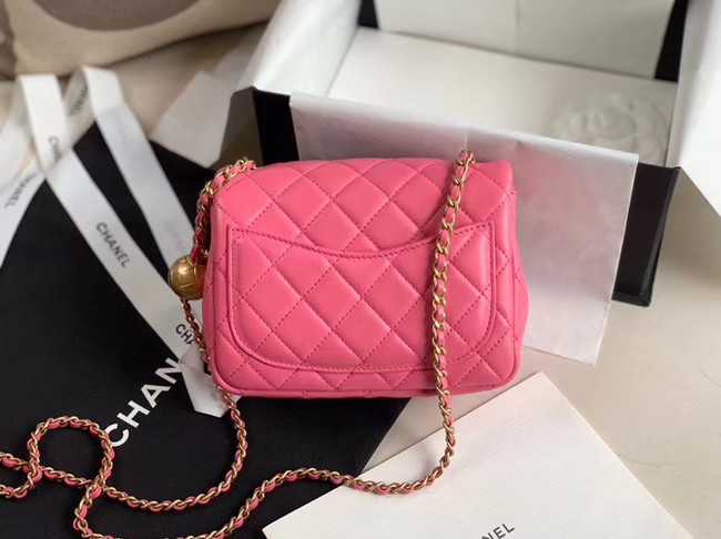 Chanel MINI Flap Bag Original Sheepskin Leather AS1786 rose