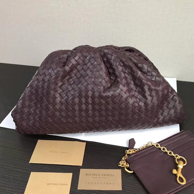 Bottega Veneta Weave Clutch bag 585853 dark purple