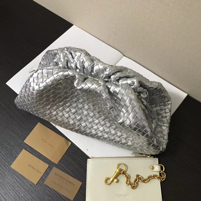 Bottega Veneta Weave Clutch bag 585853 silver