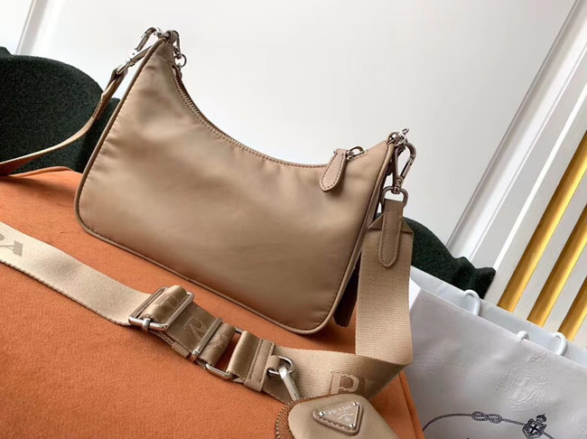 Prada Nylon Shoulder Bag 91277 apricot