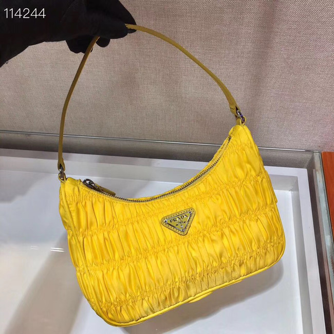 Prada Nylon and Saffiano leather mini bag 1NE204 yellow