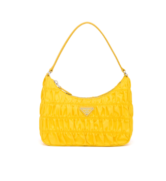 Prada Nylon and Saffiano leather mini bag 1NE204 yellow