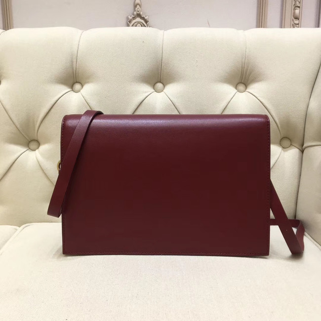 VALENTINO VLOCK Origianl leather shoulder bag 0909 Burgundy