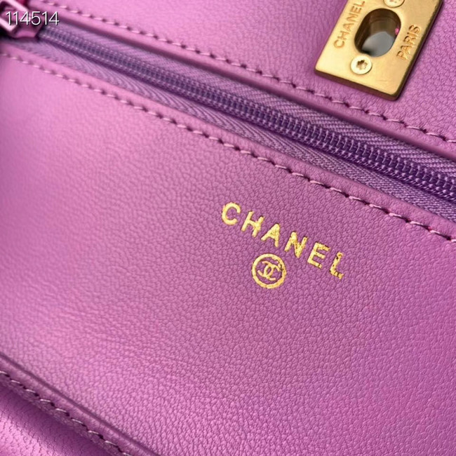 Chanel MINI Flap Bag Original Sheepskin Leather 33814 Lavender