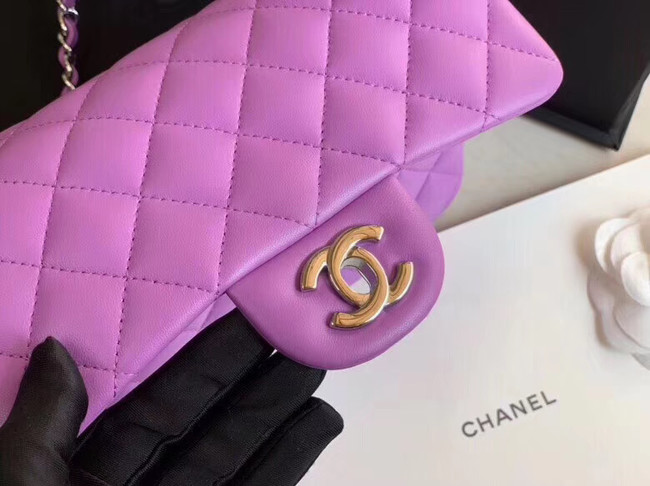 Chanel MINI Flap Bag Original Sheepskin Leather 1116 Lavender & silver-Tone Metal