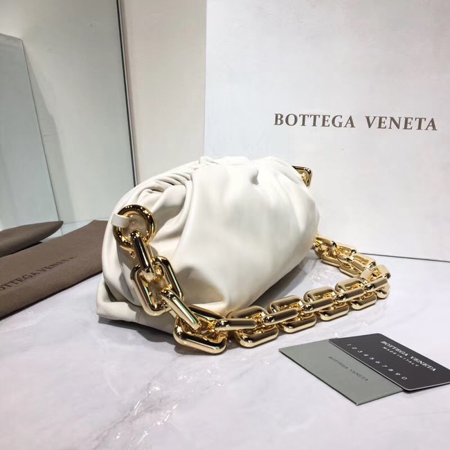 Bottega Veneta Nappa lambskin soft Shoulder Bag 620230 White