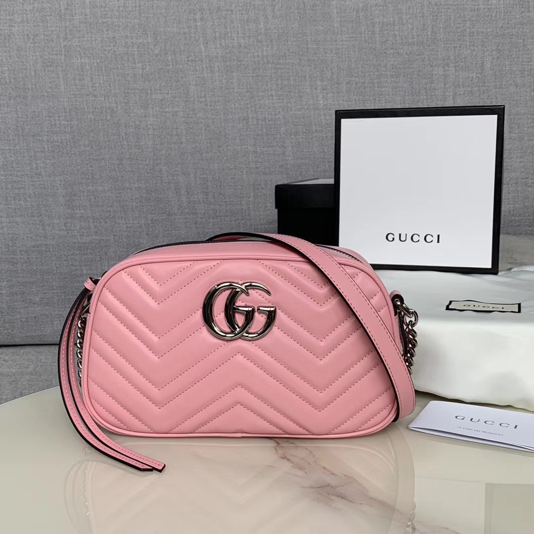 Gucci GG Marmont Matelasse Shoulder Bag 447632 light pink