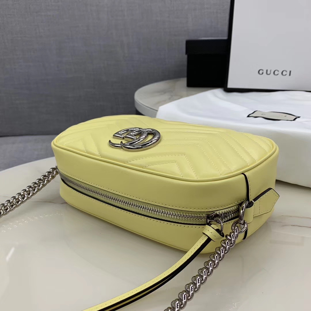 Gucci GG Marmont Matelasse Shoulder Bag 447632 yellow